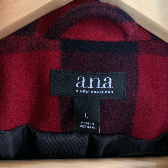 COPY - Ana a new approach plaid wool blend Moto coat - Picture 6 of 7